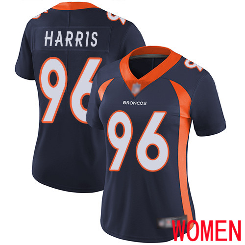 Women Denver Broncos 96 Shelby Harris Navy Blue Alternate Vapor Untouchable Limited Player Football NFL Jersey